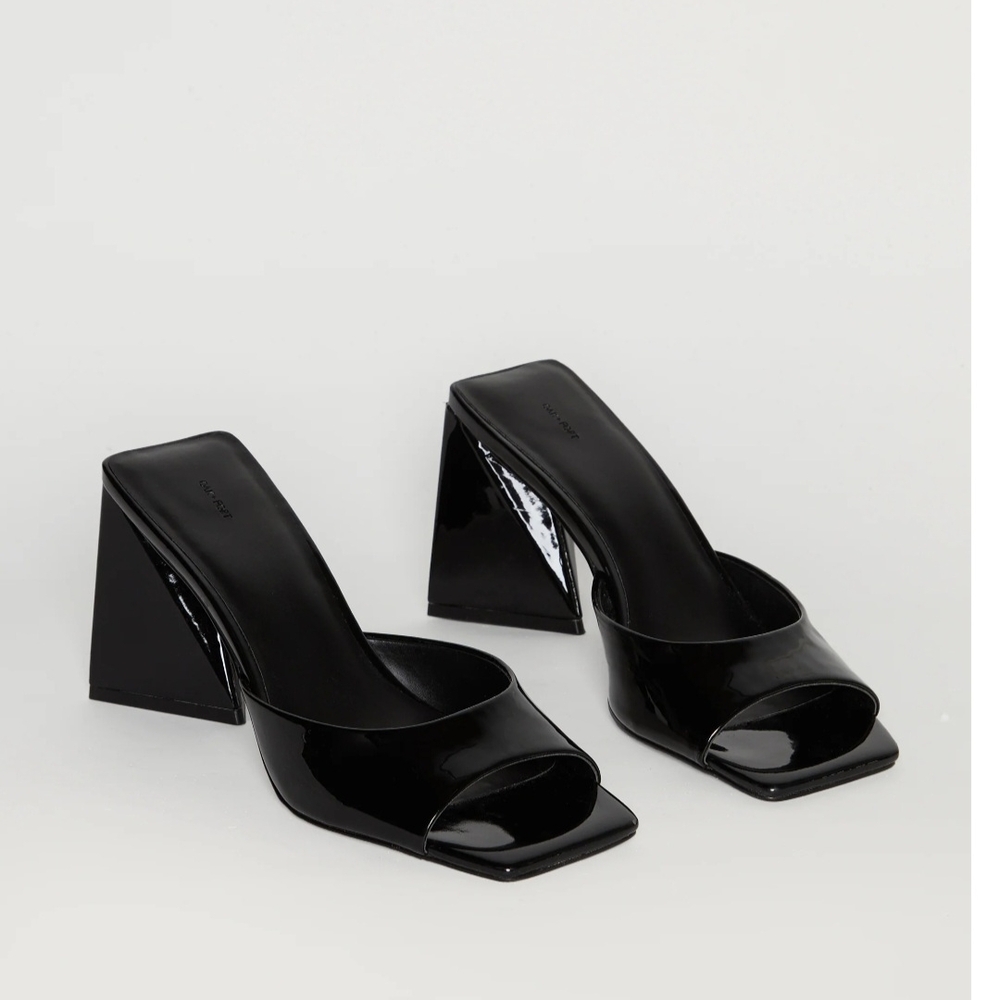 Oak & Fort Square Toe Elegant Black Women's Heels